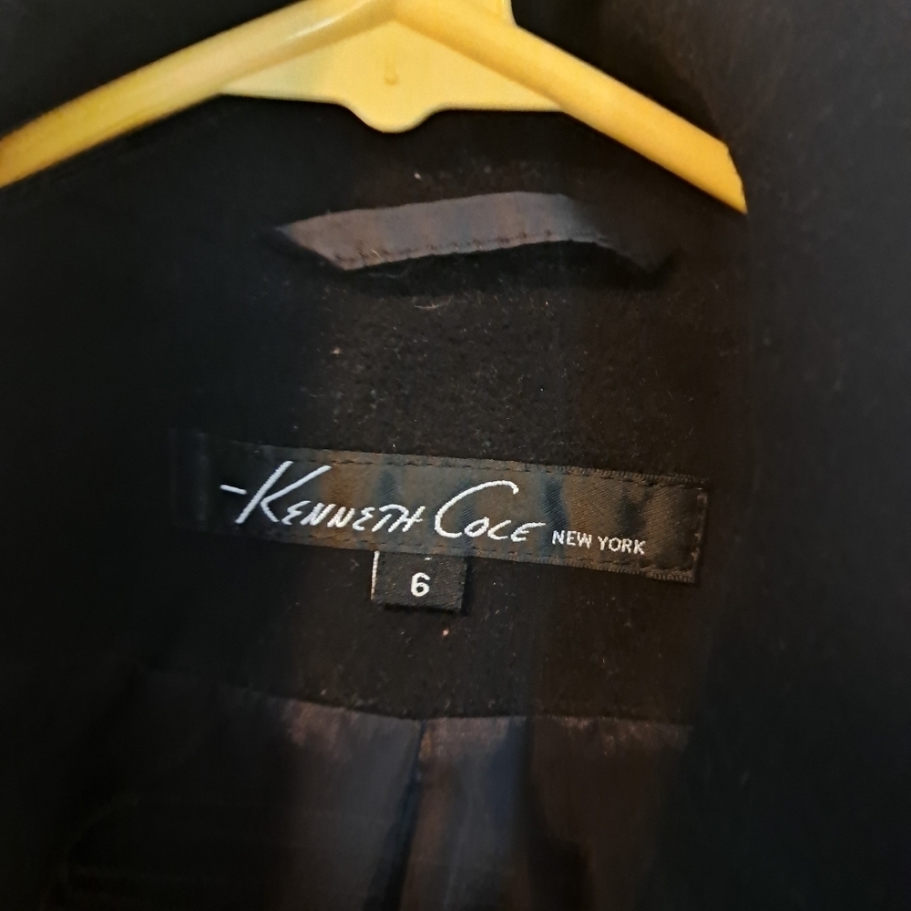 Ladies KENNETH COLE wool single breasted jacket peacoat navy blue coastal size 6 - Picture 5 of 12